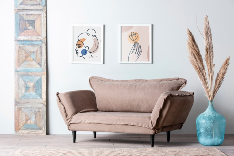 Dvoumístná rozkládací pohovka Vino Daybed - Mink GR121\01
