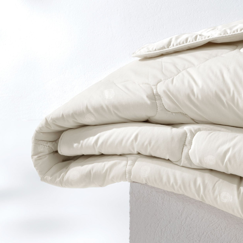 Přikrývka Vilnawashed, s výplní z vlny, zimní, 400 gr/m², 200x220 cm - Béžová / 200x220 cm