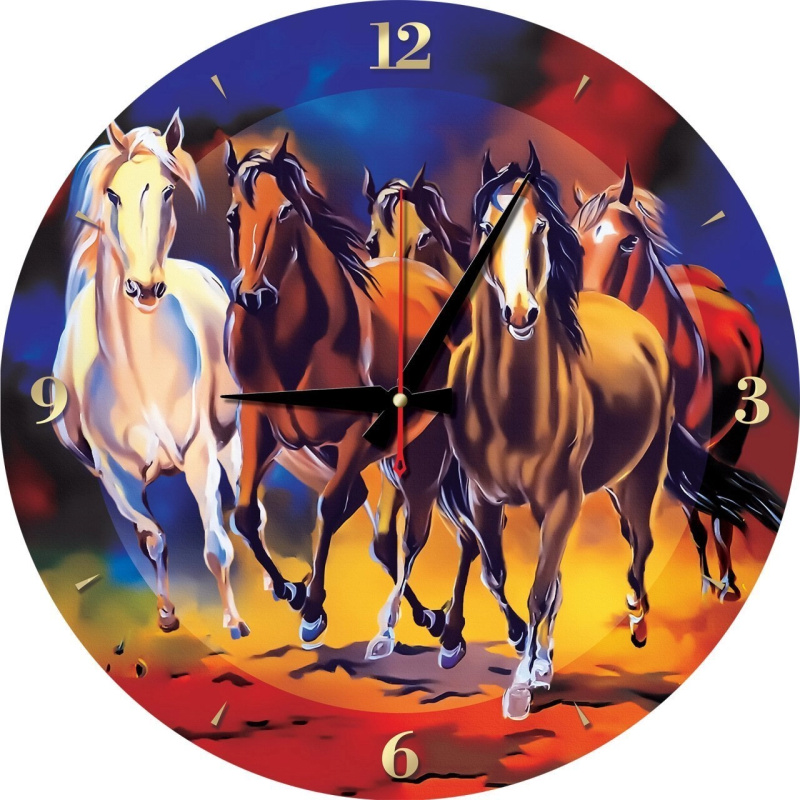 ART PUZZLE Puzzle hodiny Koně 570 dílků (včetně rámu)
