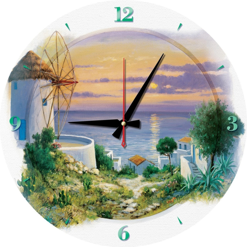 ART PUZZLE Puzzle hodiny Večer u Egejského moře 570 dílků (včetně rámu)