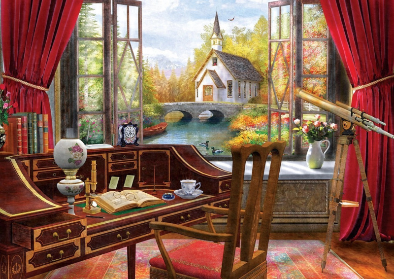 ART PUZZLE Puzzle Výhled z pracovny 500 dílků