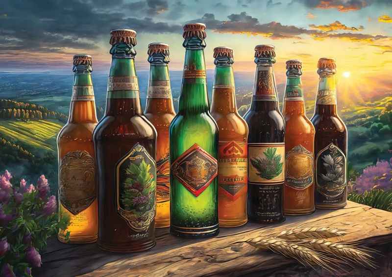 ART PUZZLE Puzzle Retro lahve od piva 1000 dílků