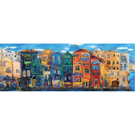 ART PUZZLE Panoramatické puzzle Barevné město 1000 dílků