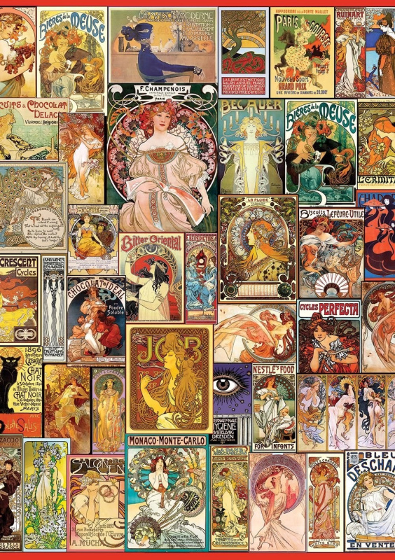 ART PUZZLE Puzzle Secesní plakát 1500 dílků