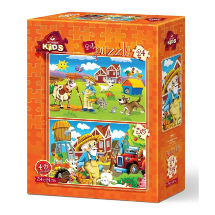 ART PUZZLE Puzzle Šťastný farmář 24+35 dílků