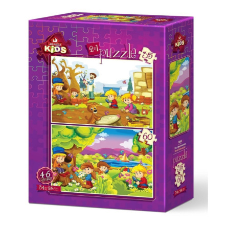 ART PUZZLE Puzzle Malí botanici 35+60 dílků