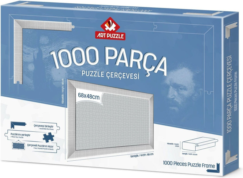 Rám na puzzle 68x48 cm bílý