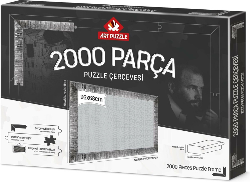 Rám na puzzle 96x68 cm stříbrný