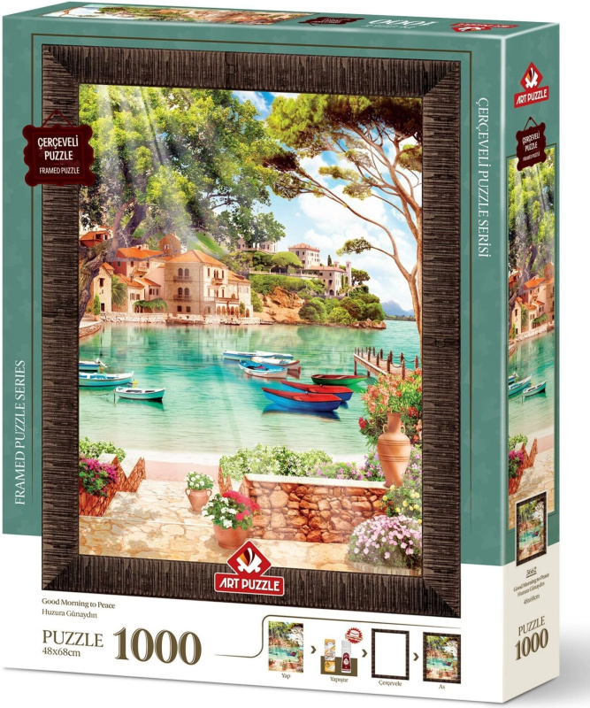 Puzzle s rámečkem a lepidlem Dobré ráno 1000 dílků