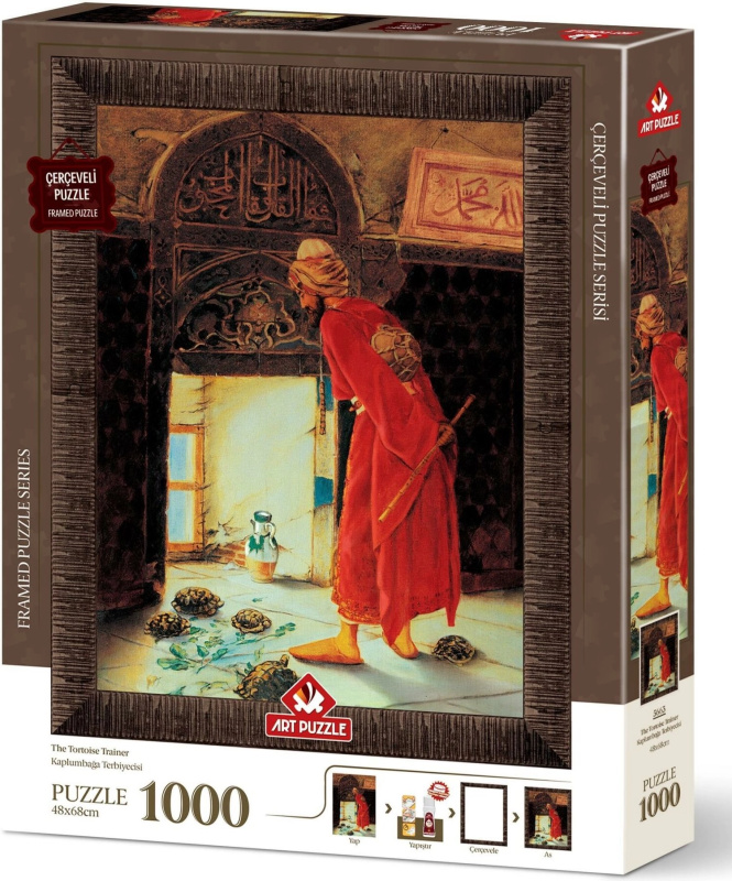 Puzzle s rámem a lepidlem Cvičitel želv 1000 dílků