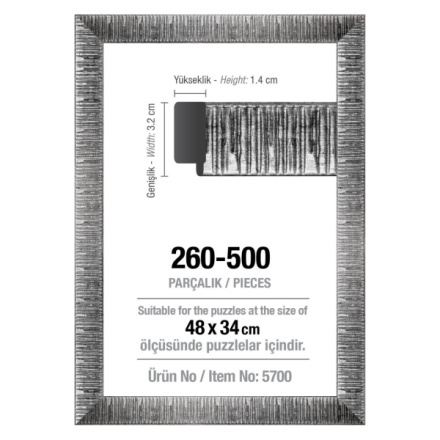 ART PUZZLE Rám na puzzle 48x34cm stříbrný (5700)