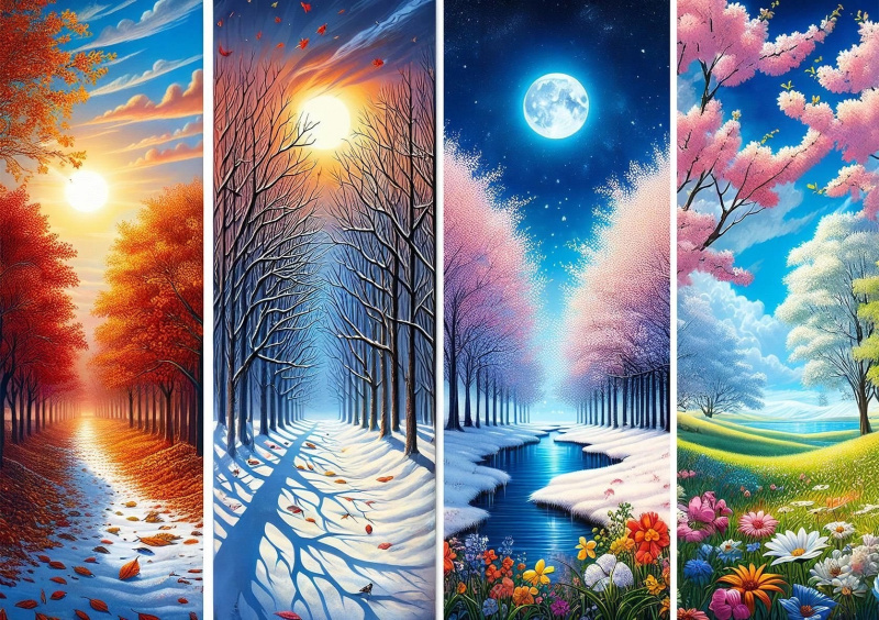 Puzzle Brány ročních období 1000 dílků