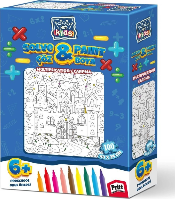 ART PUZZLE Vybarvovací puzzle Násobení 100 dílků