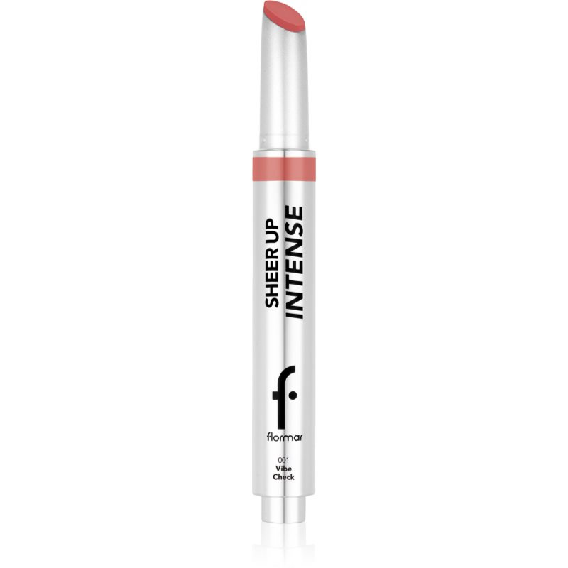 flormar Sheer Up Intense Lipstick hydratační rtěnka s perleťovým leskem odstín 001 Vibe Check 19 g
