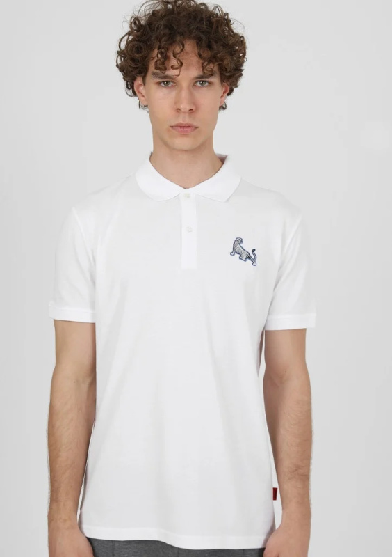 Pánské tričko John Frank JFTPOLO15-Tiger Barva: Bílá, Velikost: XL