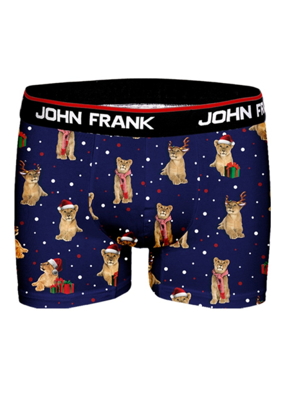 Pánské boxerky John Frank JFBD17 Barva: Modrá, Velikost: L