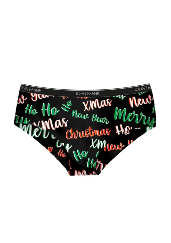 Dámské kalhotky John Frank WJFD-H34-CH-HO HO HO Barva: Černá, Velikost: M