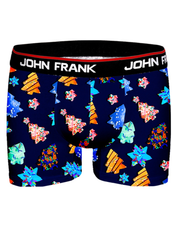 Pánské boxerky John Frank JFBD21 Barva: Modrá - tmavě, Velikost: XL