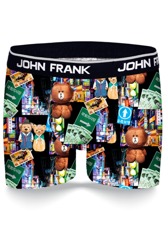 Boxerky JOHN FRANK JFBD331 Barva: Černá, Velikost: XL