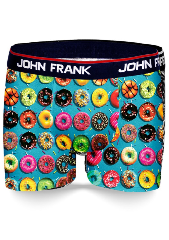 Pánské boxerky John Frank JFBD341 Barva: Modrá, Velikost: XL