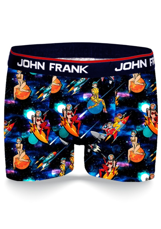 Boxerky JOHN FRANK JFBD342 Barva: Modrá - tmavě, Velikost: M