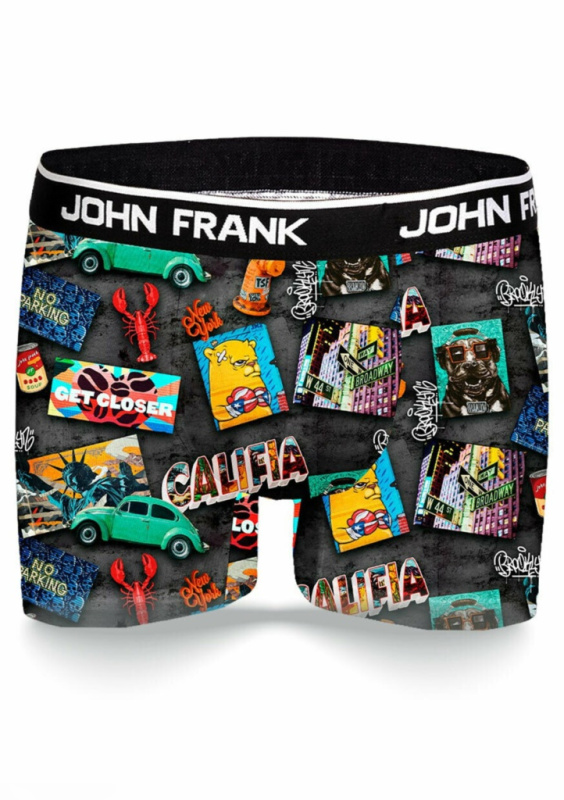 Boxerky JOHN FRANK JFBD343 Barva: Šedá, Velikost: XL