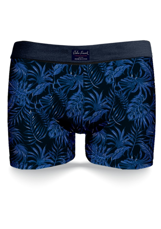 Boxerky JOHN FRANK JFBUC146-LEAF Barva: Černá, Velikost: M