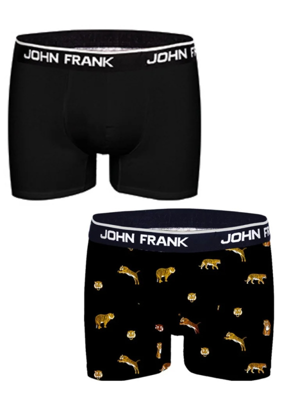 Pánské boxerky John Frank JF2BTORA05 2 pack Barva: Černá, Velikost: L