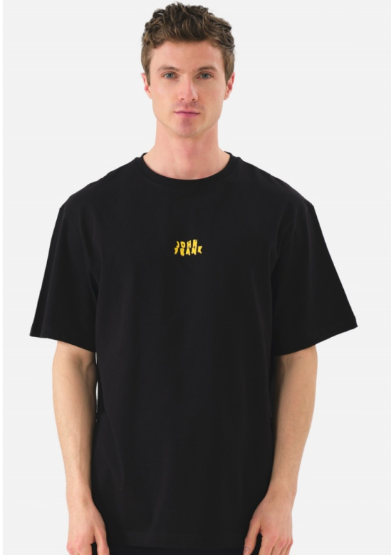 Pánské oversize tričko John Frank JFTOHY14 Barva: Černá, Velikost: XL