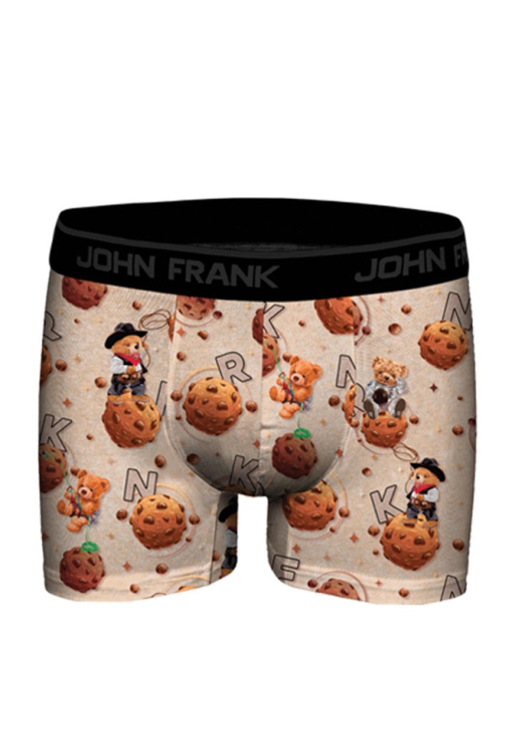 Boxerky JOHN FRANK JFBD348 Barva: Hnědá, Velikost: XL