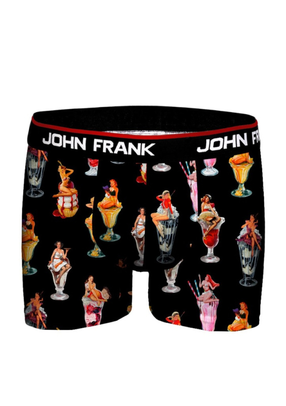 Boxerky JOHN FRANK JFBD356 Barva: Černá, Velikost: XL