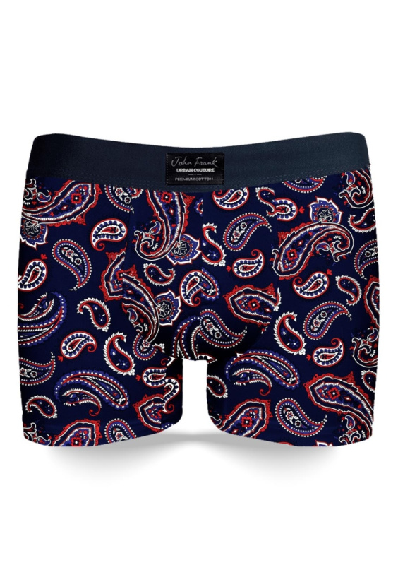 Boxerky JOHN FRANK JFBUC147 Barva: Modrá - tmavě, Velikost: XL