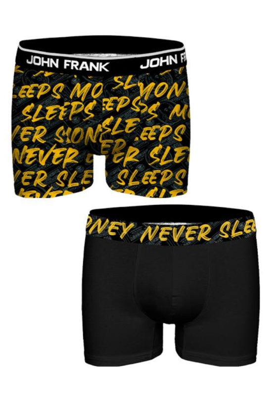 Boxerky JOHN FRANK JF2BHYPE08-MONEY Barva: Černá, Velikost: M