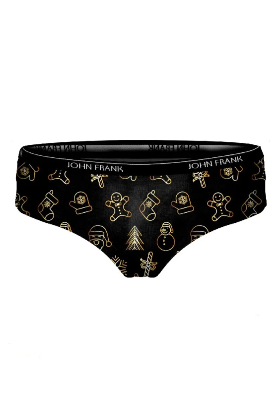 Dámské kalhotky John Frank WJFD-H54-CH-GOLD PIECES Barva: Černá, Velikost: XL