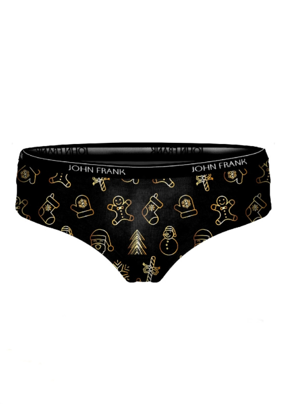 Dámské kalhotky John Frank WJFD-H54-CH-GOLD PIECES Barva: Černá, Velikost: XL