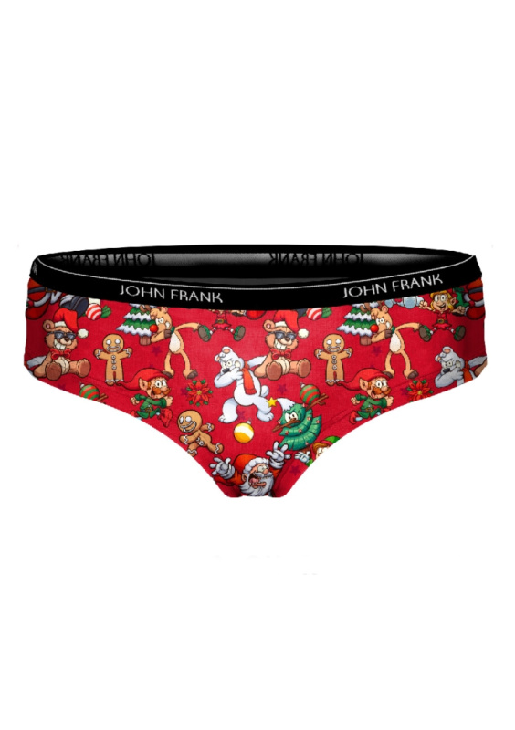 Dámské kalhotky John Frank WJFD-H52-CH-RED PARTY Barva: Červená, Velikost: M
