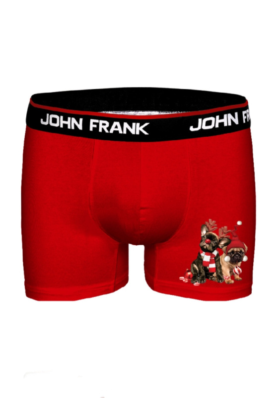 Pánské boxerky John Frank JFBD40-CH-FRIENDS Barva: Červená, Velikost: M