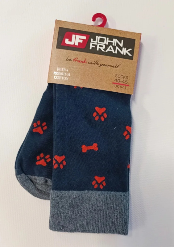Pánské ponožky John Frank JFLSEF08 Barva: Modrá - tmavě, Velikost: UNI