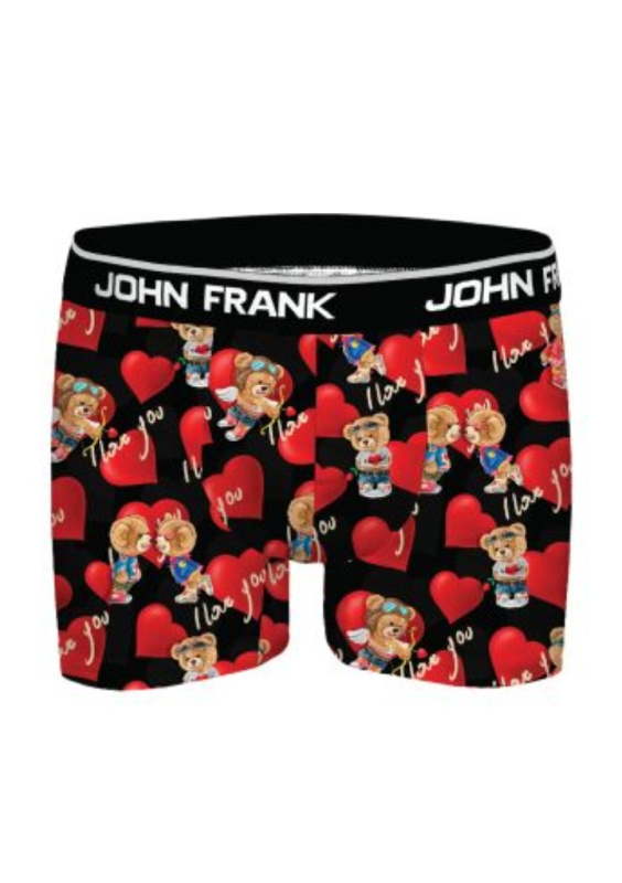 Pánské boxerky John Frank JFBD03-VD Barva: Černá, Velikost: L