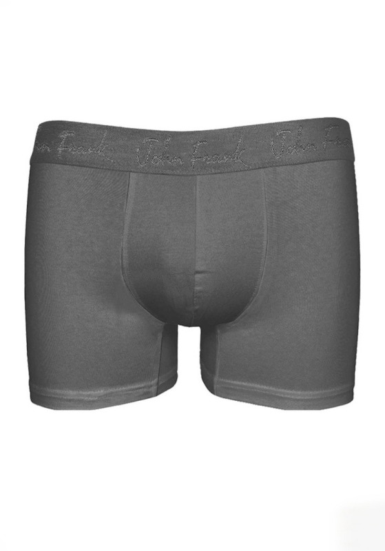 Pánské boxerky John Frank JFBMOD10 Tm. šedá M