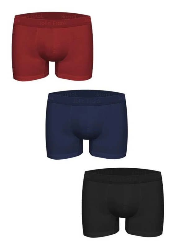 Pánské boxerky JOHN FRANK JF3BMODNA01 3pack Barva: Vícebarevná, Velikost: XL