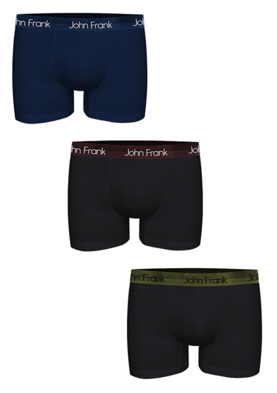 Pánské boxerky John Frank JF3BPB04 3PACK Barva: Vícebarevná, Velikost: XXL