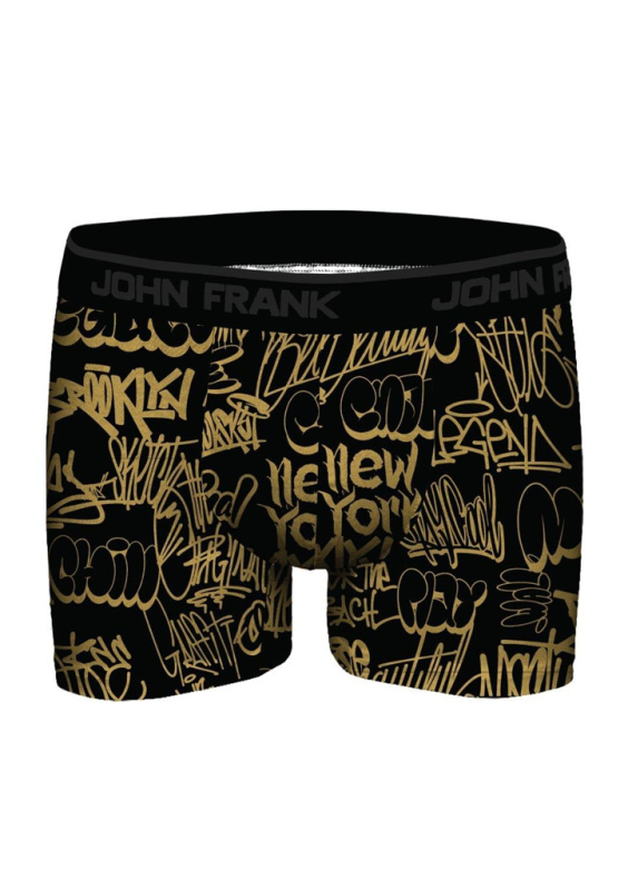 Pánské boxerky John Frank JFBDMET103 Barva: Černá, Velikost: XL