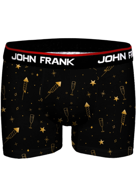 Pánské boxerky John Frank JFBD51-CH-CELEBRATION Barva: Černá, Velikost: L
