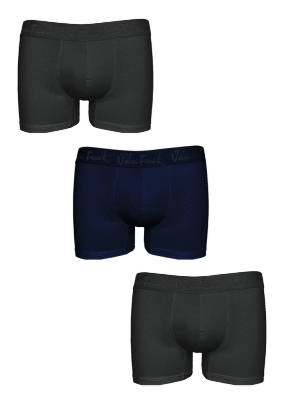 Pánské boxerky John Frank JF3BMOD01 3pack Barva: Vícebarevná, Velikost: L