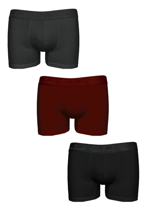 Pánské boxerky John Frank JF3BMOD03 3Pack Barva: Vícebarevná, Velikost: M