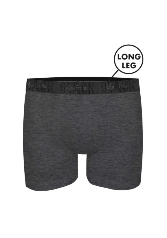 Pánské boxerky John Frank JFBBLKLONG01 Barva: Šedá, Velikost: XL
