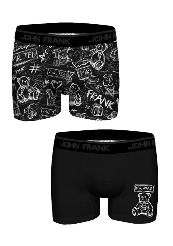 Pánské boxerky John Frank JF2BFUN103 2 PACK Barva: Vícebarevná, Velikost: XL