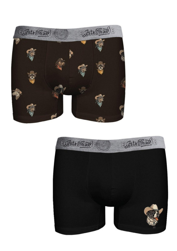Pánské boxerky John Frank JF2BEF43 2pack Barva: Vícebarevná, Velikost: XXL