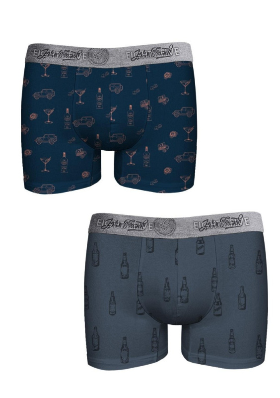 Pánské boxerky John Frank JF2BEF40 2PACK Barva: Vícebarevná, Velikost: L